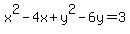 x%5E2-4x%2By%5E2-6y=3