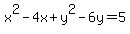 x%5E2-4x%2By%5E2-6y=5