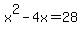 x%5E2-4x=28
