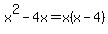 x%5E2-4x=x%28x-4%29