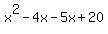 x%5E2-4x-5x%2B20
