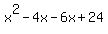 x%5E2-4x-6x%2B24