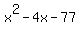 x%5E2-4x-77