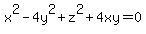 x%5E2-4y%5E2%2Bz%5E2%2B4xy=0