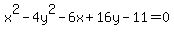 x%5E2-4y%5E2-6x%2B16y-11=0