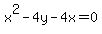 x%5E2-4y-4x=0