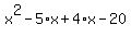 x%5E2-5%2Ax%2B4%2Ax-20