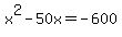 x%5E2-50x=-600