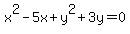 x%5E2-5x%2By%5E2%2B3y=0