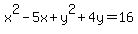 x%5E2-5x%2By%5E2%2B4y=16