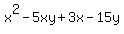 x%5E2-5xy%2B3x-15y