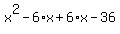 x%5E2-6%2Ax%2B6%2Ax-36