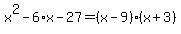 x%5E2-6%2Ax-27=%28x-9%29%28x%2B3%29