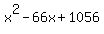 x%5E2-66x%2B1056