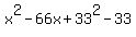 x%5E2-66x%2B33%5E2-33