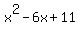 x%5E2-6x%2B11