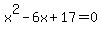 x%5E2-6x%2B17=0