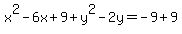 x%5E2-6x%2B9%2By%5E2-2y=-9%2B9