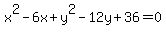 x%5E2-6x%2By%5E2-12y%2B36=0