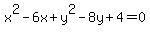 x%5E2-6x%2By%5E2-8y%2B4=0
