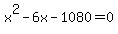 x%5E2-6x-1080=0