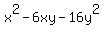 x%5E2-6xy-16y%5E2