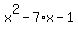 x%5E2-7%2Ax-1
