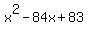 x%5E2-84x%2B83