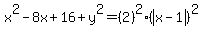 x%5E2-8x%2B16%2By%5E2+=+%282%29%5E2%2A%28abs%28x-1%29%29%5E2