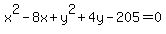 x%5E2-8x%2By%5E2%2B4y-205=0
