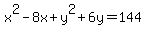 x%5E2-8x%2By%5E2%2B6y=144