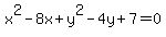 x%5E2-8x%2By%5E2-4y%2B7=0