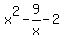 x%5E2-9%2Fx-2