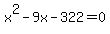 x%5E2-9x-322=0