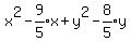 x%5E2-expr%289%2F5%29x%2By%5E2-expr%288%2F5%29y