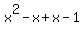 x%5E2-x%2Bx-1
