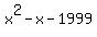 x%5E2-x-1999