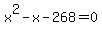 x%5E2-x-268=0