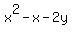 x%5E2-x-2y