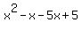 x%5E2-x-5x%2B5