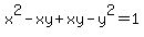 x%5E2-xy%2Bxy-y%5E2=1