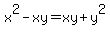x%5E2-xy=xy%2By%5E2