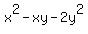 x%5E2-xy-2y%5E2+