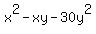 x%5E2-xy-30y%5E2