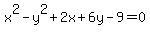 x%5E2-y%5E2%2B2x%2B6y-9=0