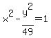 x%5E2-y%5E2%2F49=1