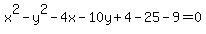 x%5E2-y%5E2-4x-10y%2B4-25-9=0