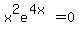 x%5E2e%5E%284x%29=0