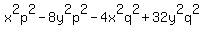 x%5E2p%5E2+-+8y%5E2p%5E2+-+4x%5E2q%5E2+%2B+32y%5E2q%5E2