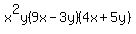 x%5E2y%289x-3y%29%284x%2B5y%29